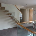 Wolsley cottage cantilevered oak staircase M-tech Engineering