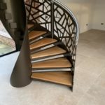 Bespoke helical stairs with oak treads